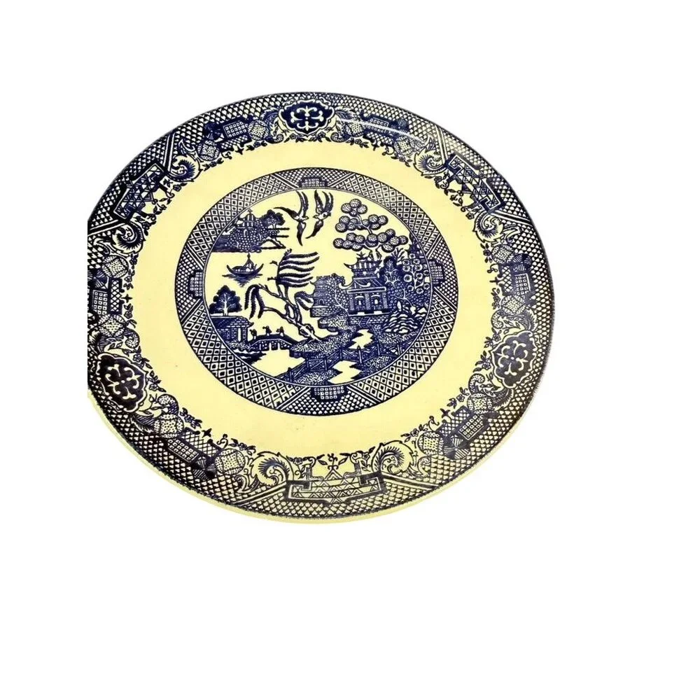 Luncheon Side Plate Vintage Blue Willow Ware Homer Laughlin Chinosiere Replaceme - Picture 7 of 16